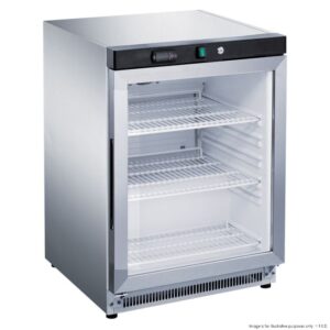 Thermaster Stainless Steel Upright Static Display Fridge XR200SG